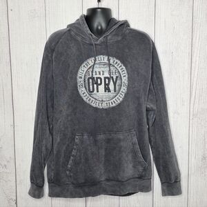 Black Vintage Wash Grand Ole Opry Nashville Tennessee Unisex Hoodie, sz XL